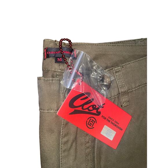 NWT CLOT Women’s Two toned Pants Sz M Green w/ Black Side Stripe - Picture 6 of 6